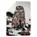 Begin Home Decor 60 x 80 in. Tawny Owl-Sherpa Fleece Blanket 5545-6080-AN477